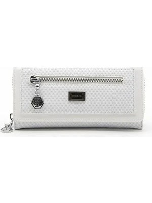 Silver & Polo Silver Polo Beyaz - Beyaz Petek Kadın Cüzdan ve Kartlık SP846