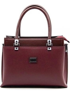 Silver & Polo Silver Polo Bordo - Bordo Düz Kadın El Çantası SP826