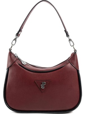 Silver & Polo Silver Polo Bordo - Bordo - Siyah Düz Kadın Omuz Çantası SP1180
