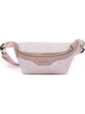 Silver & Polo Silver Polo Bej - Kum Ç.Örgü Kadın Bel Çantası SP1192