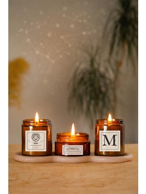 Luma Candle Cosmotex Aslan Burcu Ritüel Koku 3 Lü Mum M HARFI-999 Tamamlama ve Yeni Bir Döngüye Geçiş