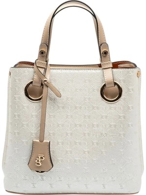 Silver & Polo Silver Polo SP975 Kadın El Çantası Logolu Sedef-S.nut
