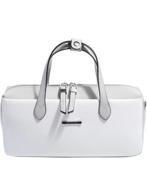 Silver & Polo Silver Polo Beyaz - A.Gri Düz Kadın El Çantası SP1276