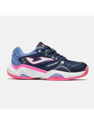 Joma Master 1000 Jr Kız Çocuk Tenis ve Padel Ayakkabısı Lacivert Pembe JMATS2633C