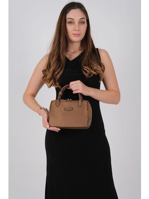 Silver & Polo Silver Polo SP1224 Kadın El Çantası Saten Tütün-Kahve