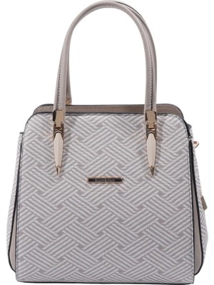 Silver & Polo Silver Polo SP1136 Kadın El Çantası Ç.örgü Bej-Kum