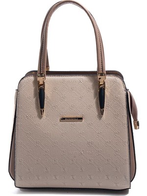 Silver & Polo Kadın El Çantası Fashion Bej-Latte Şık Görünüm ve Ergonomik Tasarım