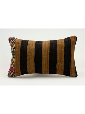 Kilim Wholesale El Yapımı Eski Kilimden Yapılmış Vintage Kırlent Kılıfı, Yün, 30X50 cm