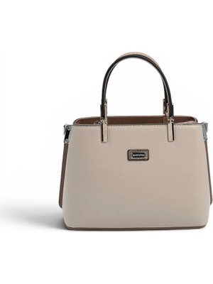 Silver & Polo Silver Polo Bej - Latte Düz Kadın El Çantası SP987