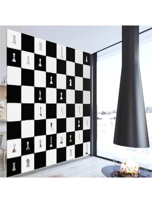 Wooddoom Satranç Takımı Lazer Kesim Paravan, Ahşap Separatör, Oda 4'lü Panel Levha MODEL21 40 x 40 cm 16 Set 64 Adet Panel