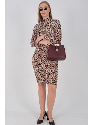 Silver & Polo Silver Polo Bordo - Bordo Mini Rolax Kadın Omuz Çantası SP1245