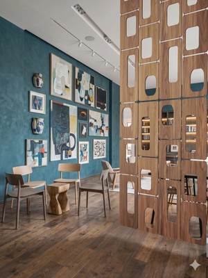 Wooddoom Lazer Kesim Paravan, Ahşap Separatör, Oda 4'lü Panel Levha MODEL23 40 x 40 cm