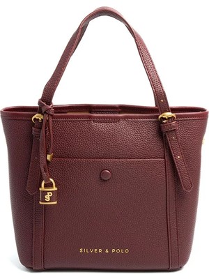 Silver & Polo Silver Polo SP1244 Kadın Omuz Çantası Mini Rolax Bordo-Bordo