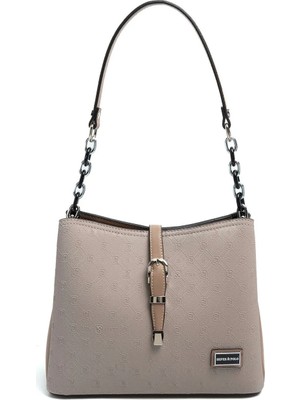 Silver & Polo Silver Polo A.Vizon - Latte Fashion Kadın Omuz Çantası SP974