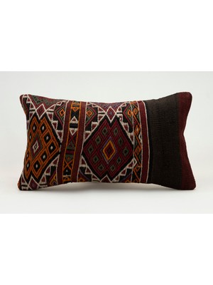 Kilim Wholesale El Yapımı Eski Kilimden Yapılmış Vintage Kırlent Kılıfı, Yün, 30X50 cm