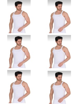 Berrak Erkek Yazlık Ince Askılı Fitilli Kaşkorse Atlet Pamuklu 6'lı Paket