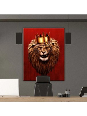 Şehzat Dekoratif Lion King Kanvas Tablo