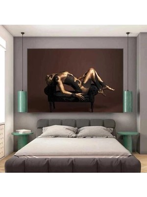 Şehzat Gold Woman Dekoratif Kanvas Tablo