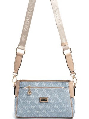 Silver & Polo Silver Polo Mavi - Ten Monogram Kadın Çapraz Çanta SP1273