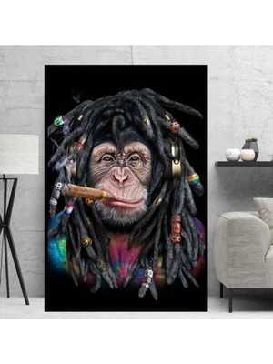 Şehzat Punk Monkey Dekoratif Kanvas Tablo
