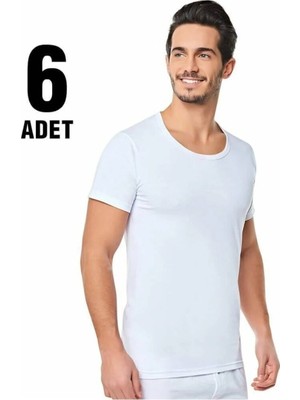 Tutku 6'lı Beyaz Penye Erkek Atlet Esnek Kumaş ile Rahat Kullanım Sağlar