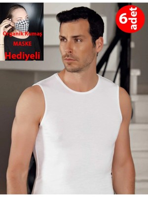Şahinler 6 Adet Erkek Beyaz Likralı Modal Spor Atlet ME116