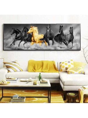 Şehzat Dekoratif Horses Kanvas Tablo
