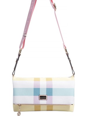Silver & Polo Silver Polo SP1278 Kadın Çapraz Çanta Ekose Lila-Pembe