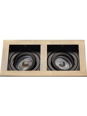 JUPITER JH640 Ab 2'li Hareketli Kare Spot (Antik Bronz&siyah)