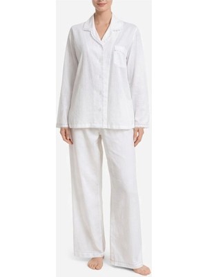 Sile Atelier %100 Pamuk Fistolu Uzun Kol Şile Bezi Pijama Takımı XL