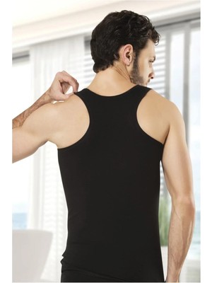HMD 3 Lü Paket Erkek Lcyralı Sporcu Siyah Atlet T-Shirt (700-701)