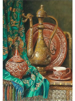 Şehzat Osmanlı Dönemi Testi Sanat Eseri Kanvas Gülen Tablo