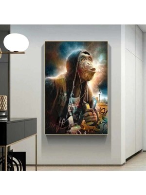 Şehzat Dekoratif Crazy Monkey Kanvas Tablo