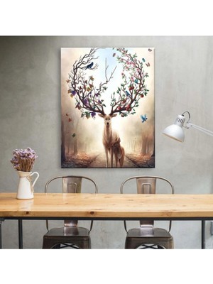 Şehzat Dekoratif Deer Kanvas Tablo