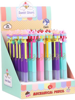Dolphin Versatil Kalem (Mekanik Kurşun Kalem) Cupcake 0.7Mm Cf-7018 (36 Lı Paket)