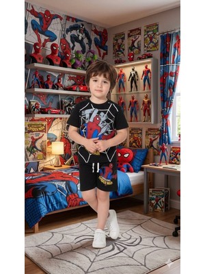 Cg Kids Örümcek Adam Erkek Çocuk Tshirt&şort Erkek Çocuk Alt Üst Takım