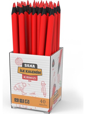 Silka Kırmızı İlk Kalemim (Kurşun Kalem) Art.622 (40 Lı Paket)