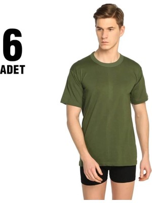 Seher Yıldızı Renkli Sıfır Yaka Erkek Atlet 6lı