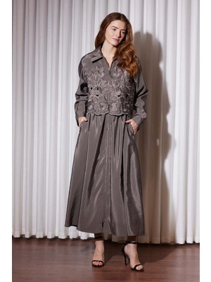 Missemramiss Grace Cut Elbise 5195 Açık Kahverengi