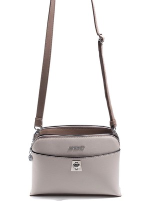 Silver & Polo Silver Polo Bej - Latte Düz Kadın Çapraz Çanta SP623