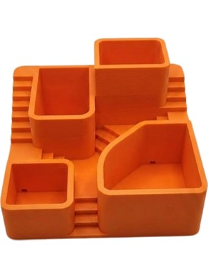 VeraGlobe Buğz 3D Kaktüs Saksı Seti Çok Bölmeli Modern Dekoratif Masaüstü Bitki Standı - Buğz
