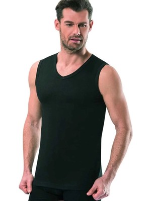 Tutku TER0401 / Ribana Spor Fanila V Yaka (6 Adet) | Siyah