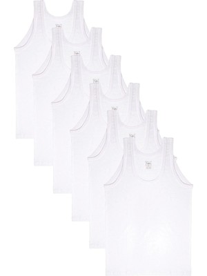 Tutku Erkek Pamuklu Penye Atlet 6'lı Paket Beyaz Renk XL - 2XL Rahat Kesim Özellik