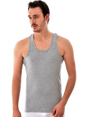 Tutku Klasik Erkek Gri Penye Atlet Fanila 3'lü Paket