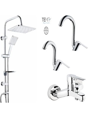 Tema Flora Banyo-Lavabo-Mutfak Bataryası ve Raın Carismo Duş Sistemi