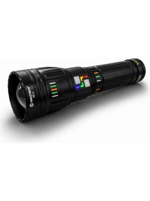 Epilons Bedotech Bd-3 60W Tg LED Alüminyum Alaşımlı Zoomlu Type-C Renkli Pil Göstergeli Şarjlı El Feneri