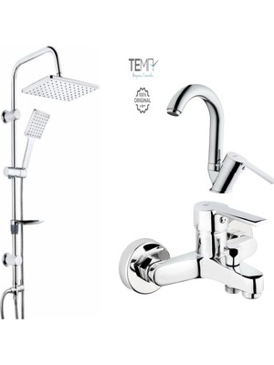 Tema Flora Banyo-Lavabo Bataryası ve Raın Carismo Duş Sistemi