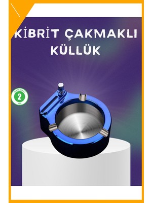 Esplendor Dekoratif Çakmaklı Küllük Kolay Temizlenebilir Metal