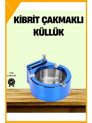 Esplendor Çakmaklı Küllük Paslanmaz Çelik Şık Masa Aksesuarı