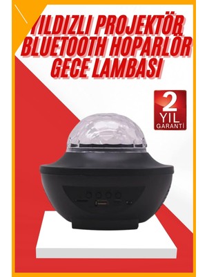 Esplendor Masa ve Gece Lambası Renkli Projektör Işıklı Disko Topu Bluetooth Hoparlör
